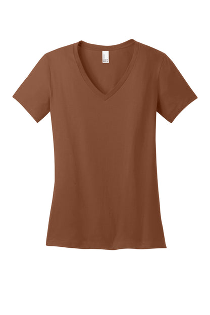 District - Women's Perfect Weight V-Neck Tee DM1170L Baked Clay