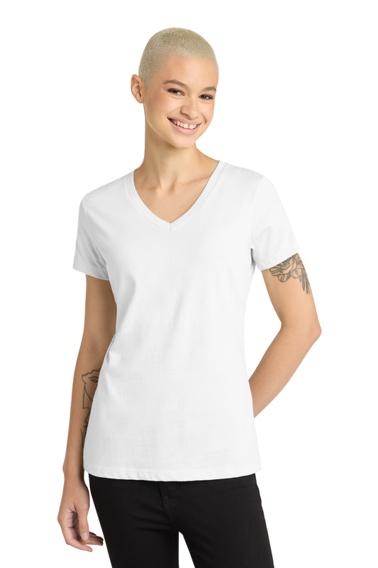 District - Women's Perfect Weight V-Neck Tee DM1170L Bright White