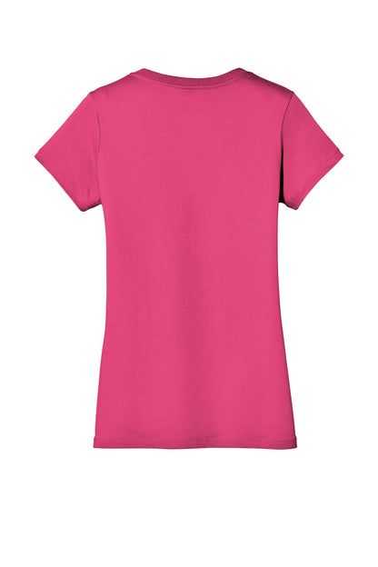 District - Women's Perfect Weight V-Neck Tee DM1170L Dark Fuchsia
