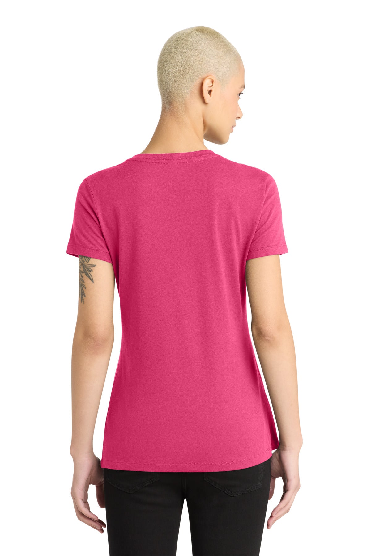 District - Women's Perfect Weight V-Neck Tee DM1170L Dark Fuchsia