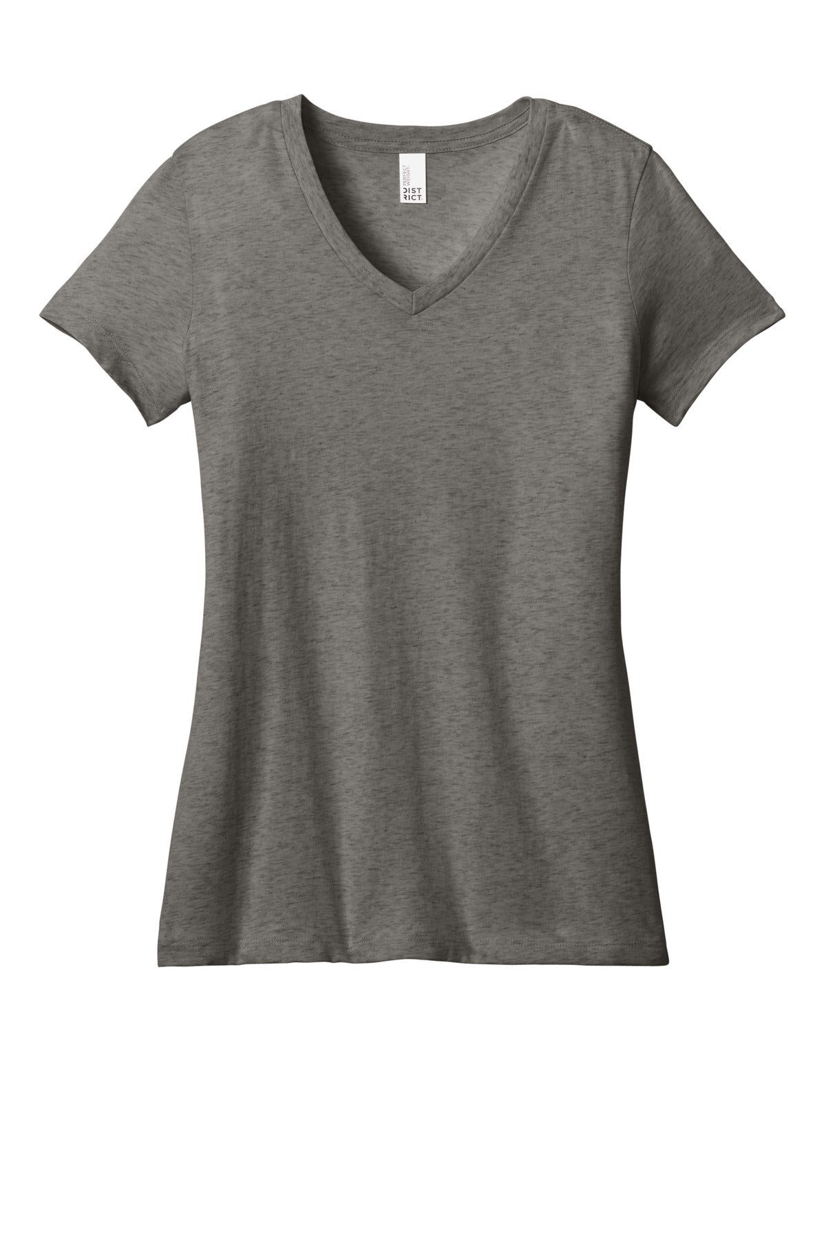District - Women's Perfect Weight V-Neck Tee DM1170L Heathered Charcoal