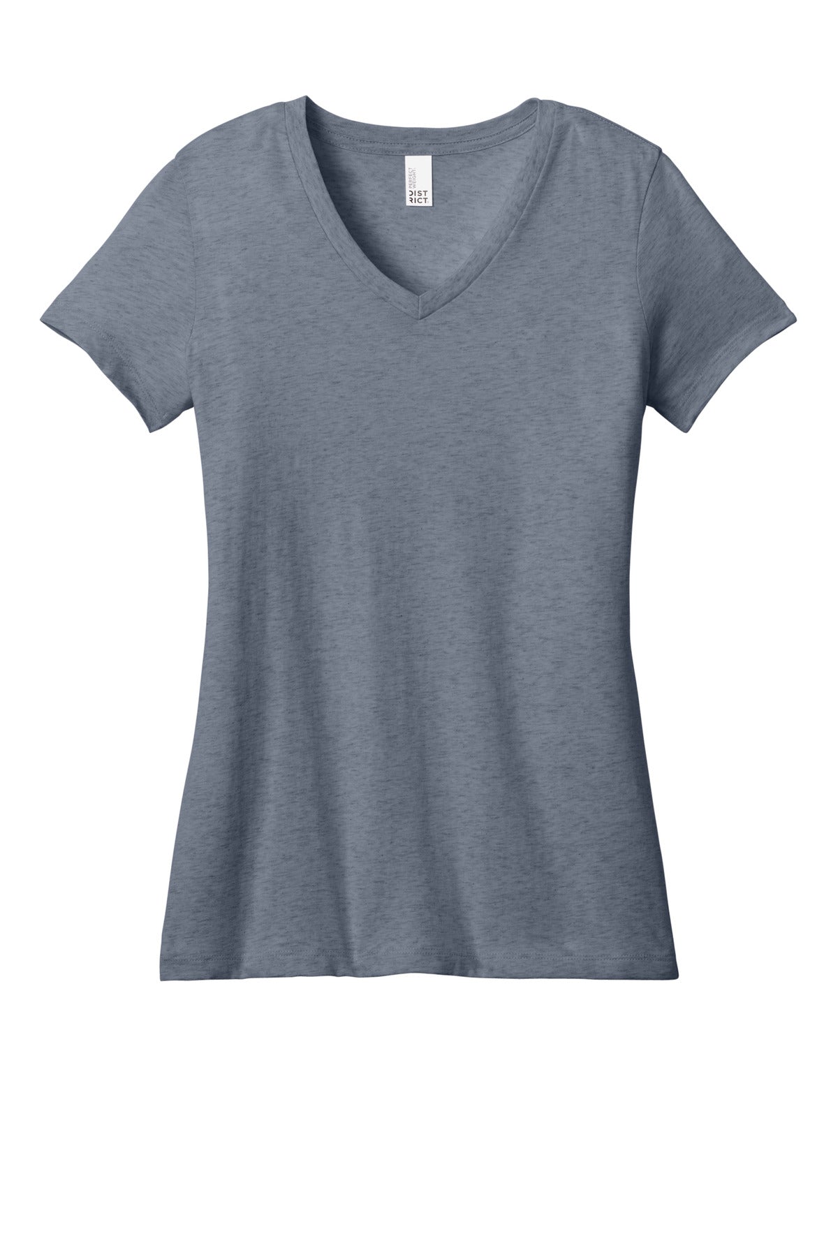 District - Women's Perfect Weight V-Neck Tee DM1170L Heathered Navy