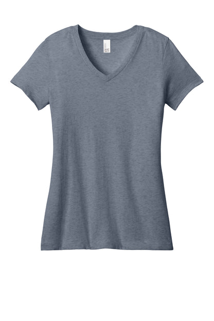 District - Women's Perfect Weight V-Neck Tee DM1170L Heathered Navy