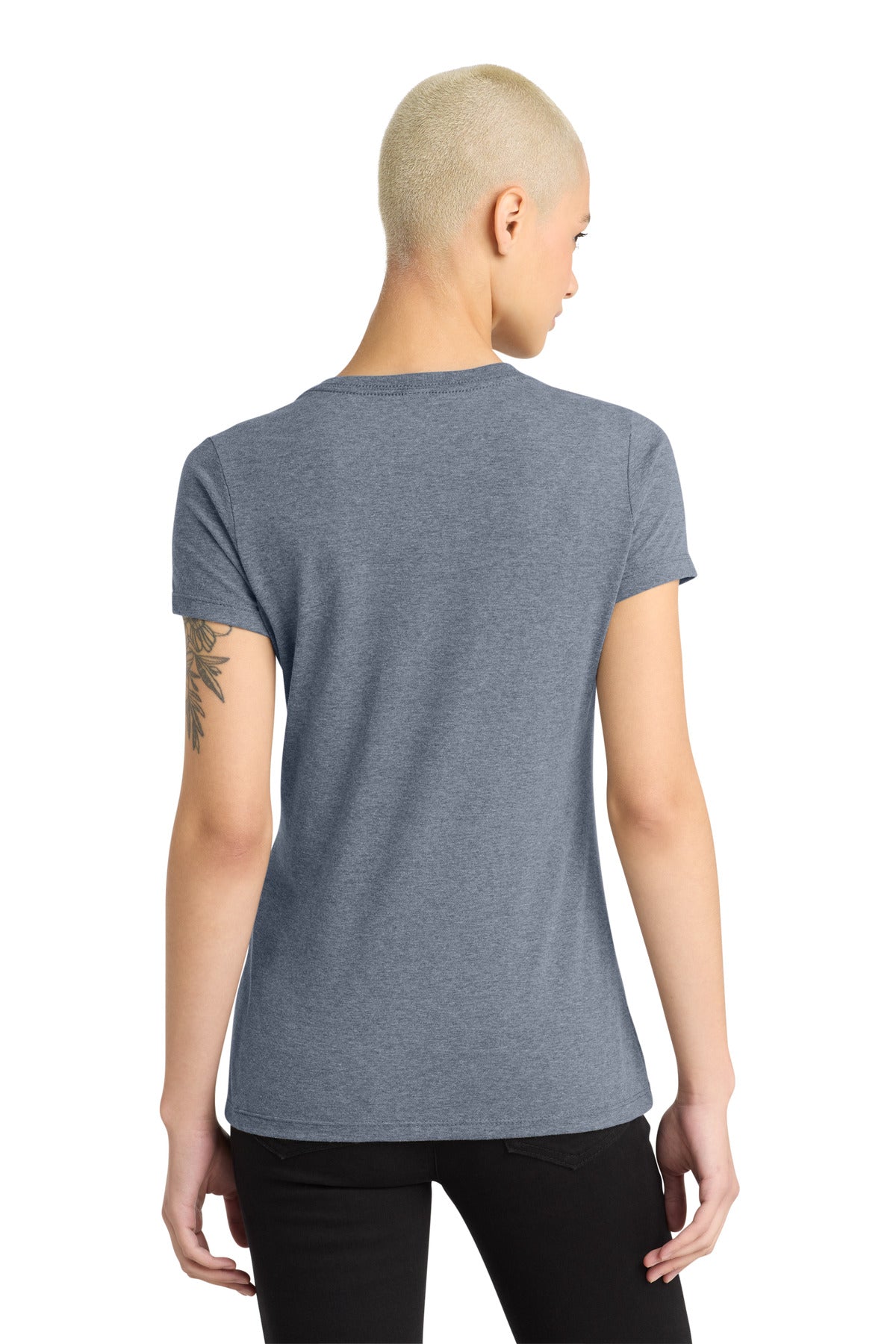 District - Women's Perfect Weight V-Neck Tee DM1170L Heathered Navy