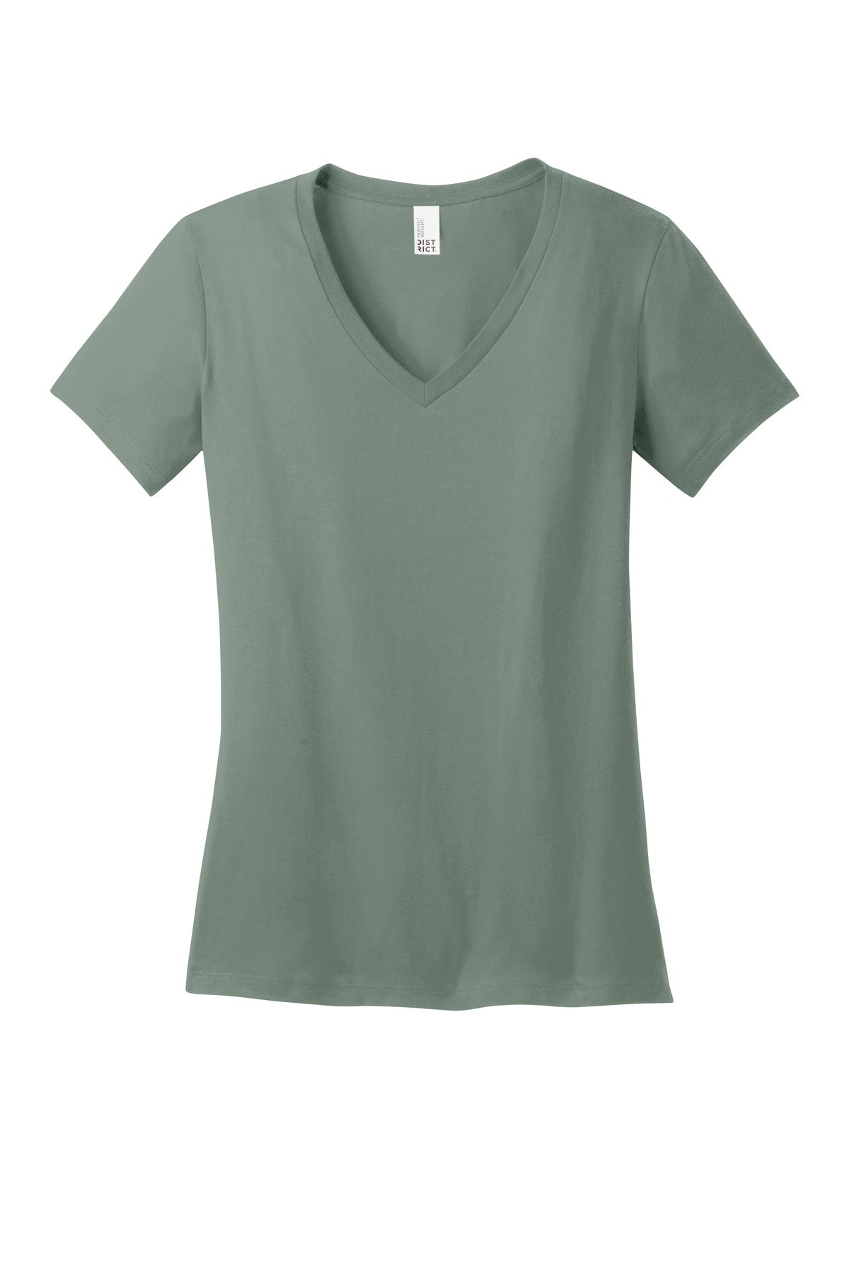 District - Women's Perfect Weight V-Neck Tee DM1170L Laurel Green