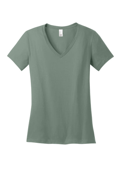 District - Women's Perfect Weight V-Neck Tee DM1170L Laurel Green