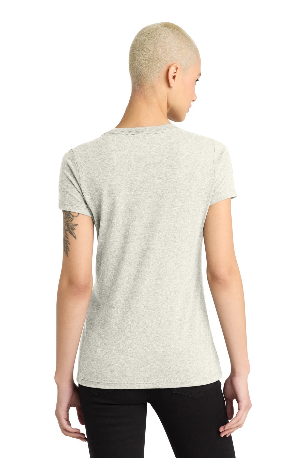 District - Women's Perfect Weight V-Neck Tee DM1170L Oatmeal Heather