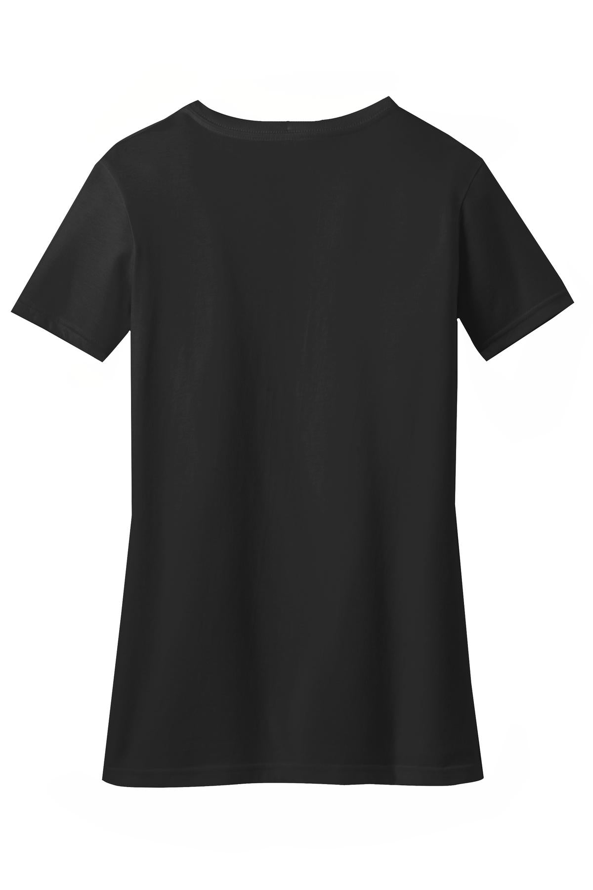 District Women's Perfect Blend CVC V-Neck Tee DM1190L Black
