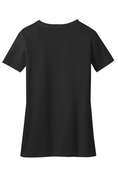 District Women's Perfect Blend CVC V-Neck Tee DM1190L Black