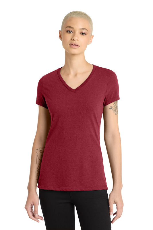 District Women's Perfect Blend CVC V-Neck Tee DM1190L image 1
