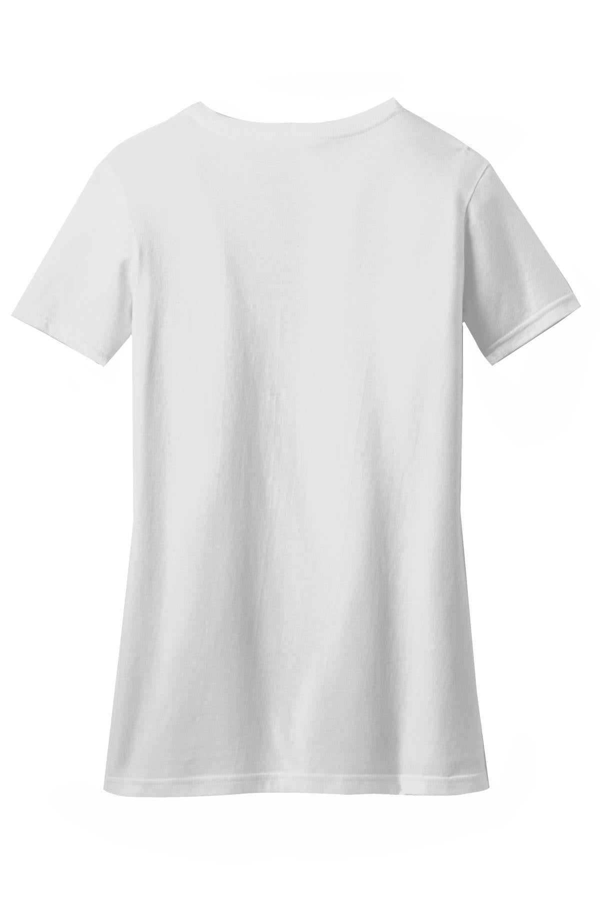 District Women's Perfect Blend CVC V-Neck Tee DM1190L White