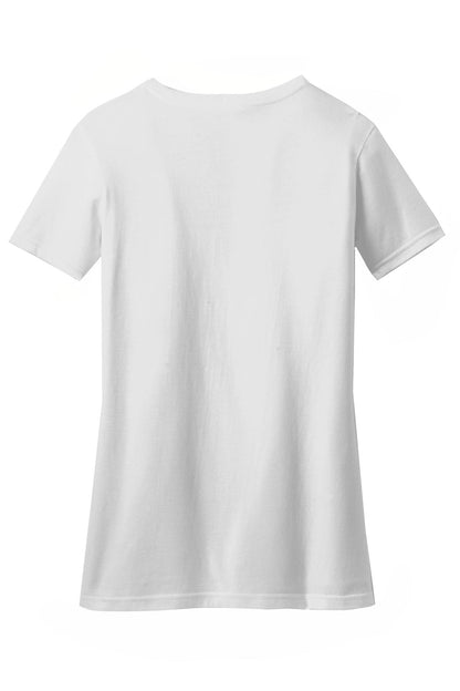 District Women's Perfect Blend CVC V-Neck Tee DM1190L White
