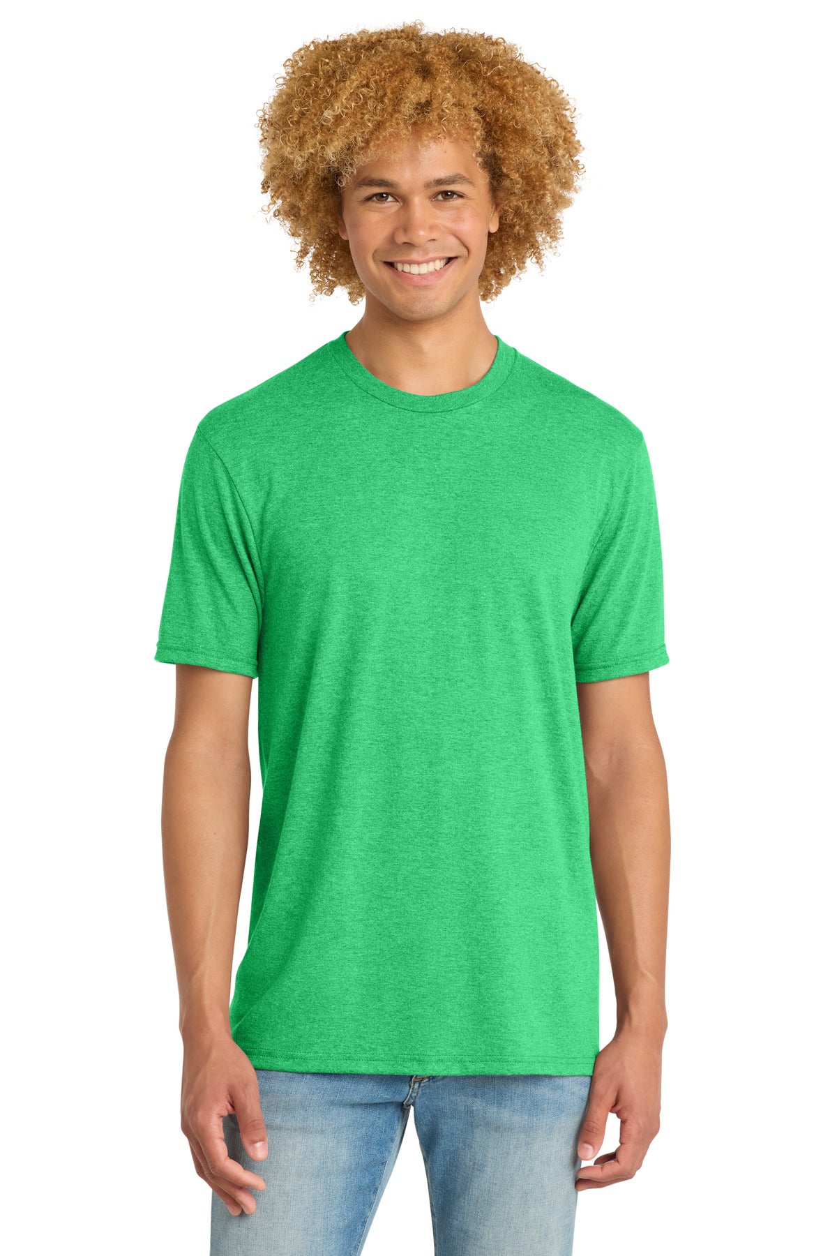 District Perfect Tri DTG Tee DM130DTG Green Frost
