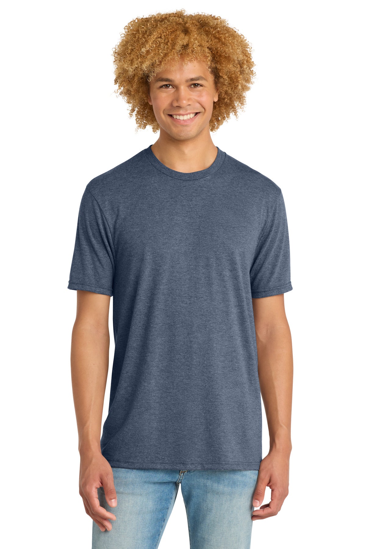 District Perfect Tri DTG Tee DM130DTG Navy Frost