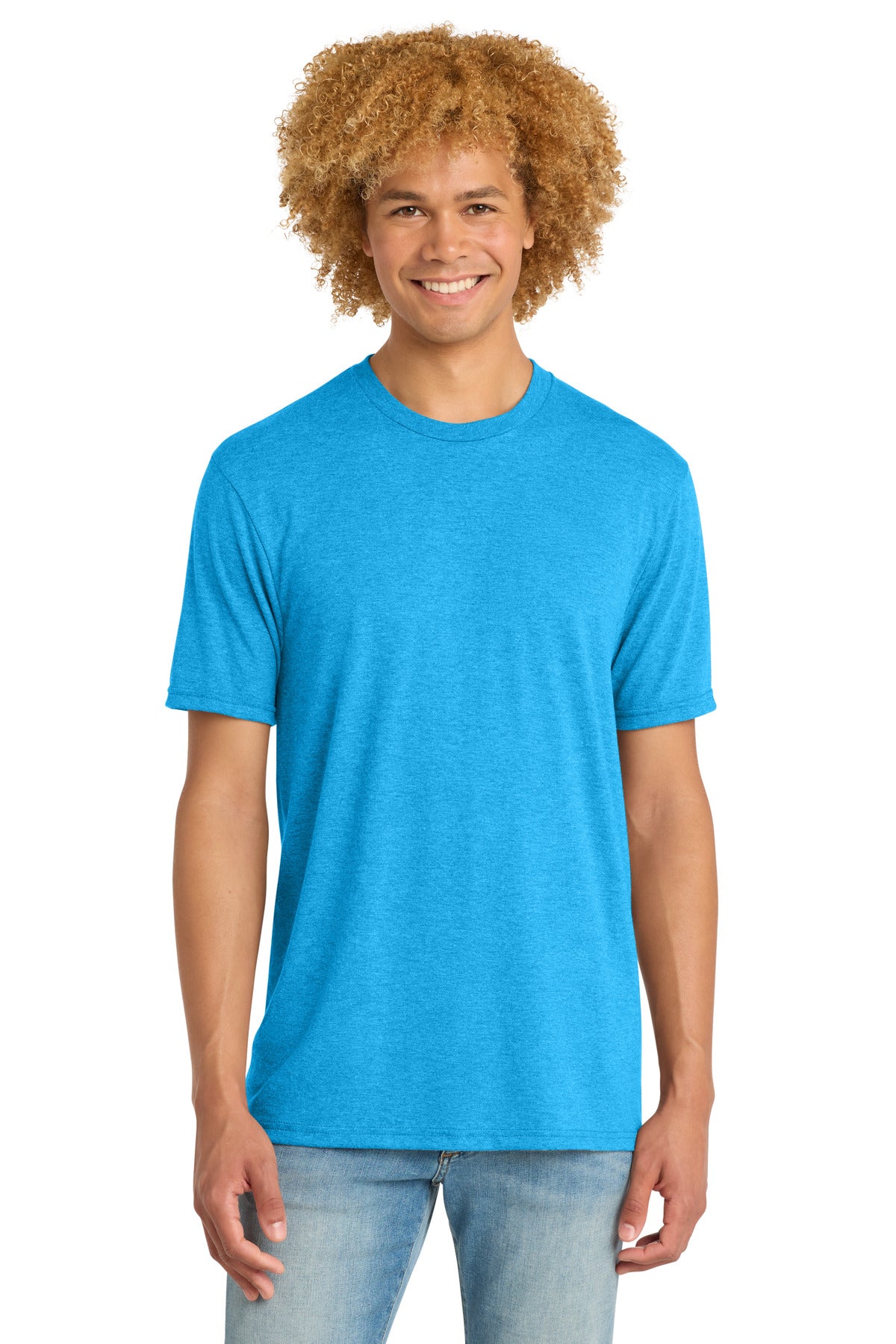District Perfect Tri DTG Tee DM130DTG Turquoise Frost