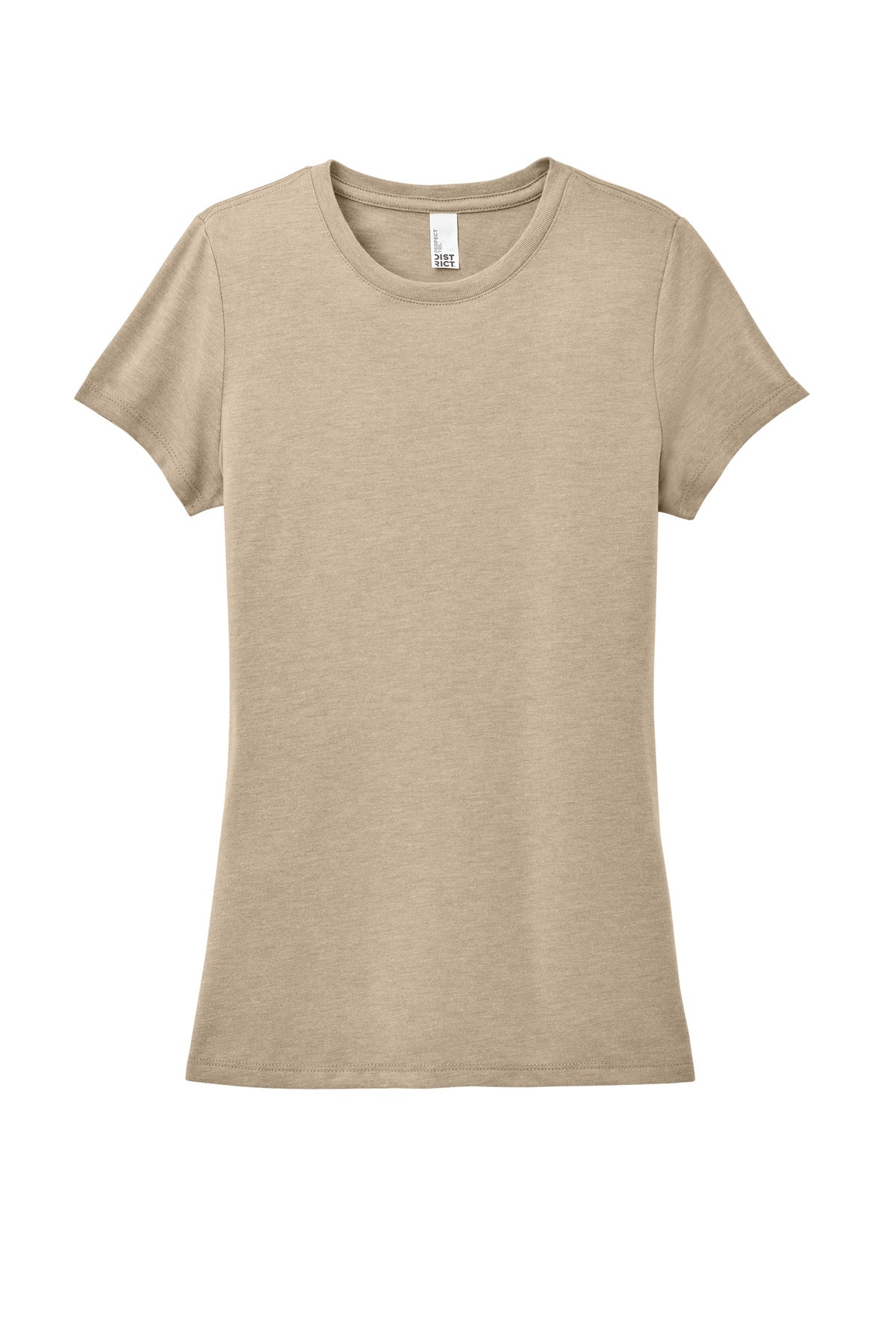 District Women's Perfect Tri Tee DM130L Desert Tan Heather
