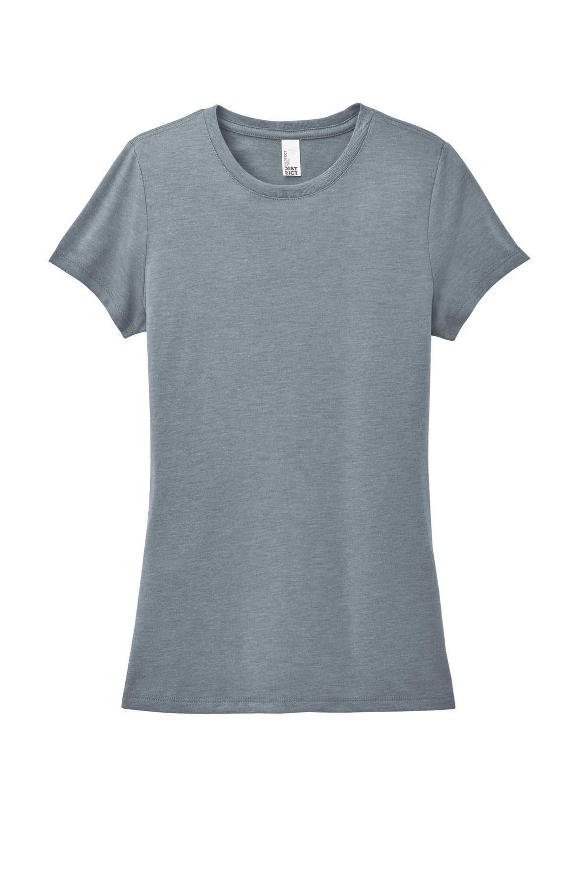 District Women's Perfect Tri Tee DM130L Flint Blue Heather