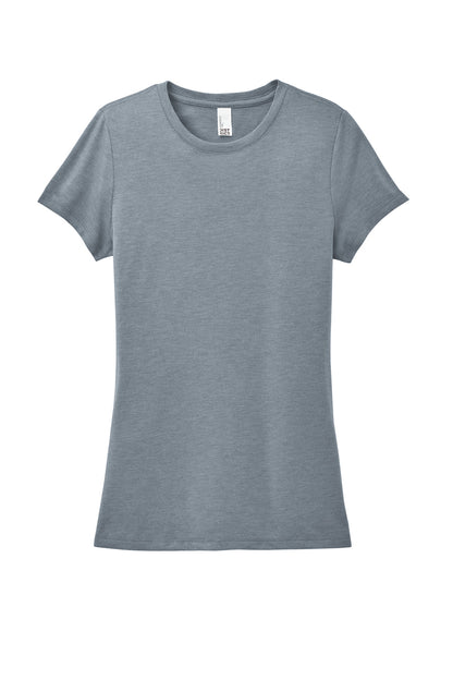 District Women's Perfect Tri Tee DM130L Flint Blue Heather
