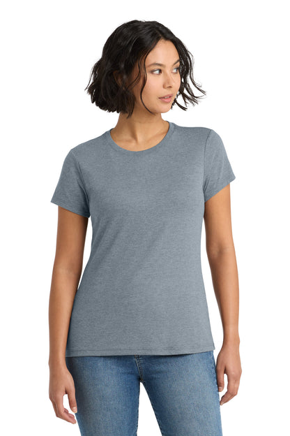 District Women's Perfect Tri Tee DM130L Flint Blue Heather