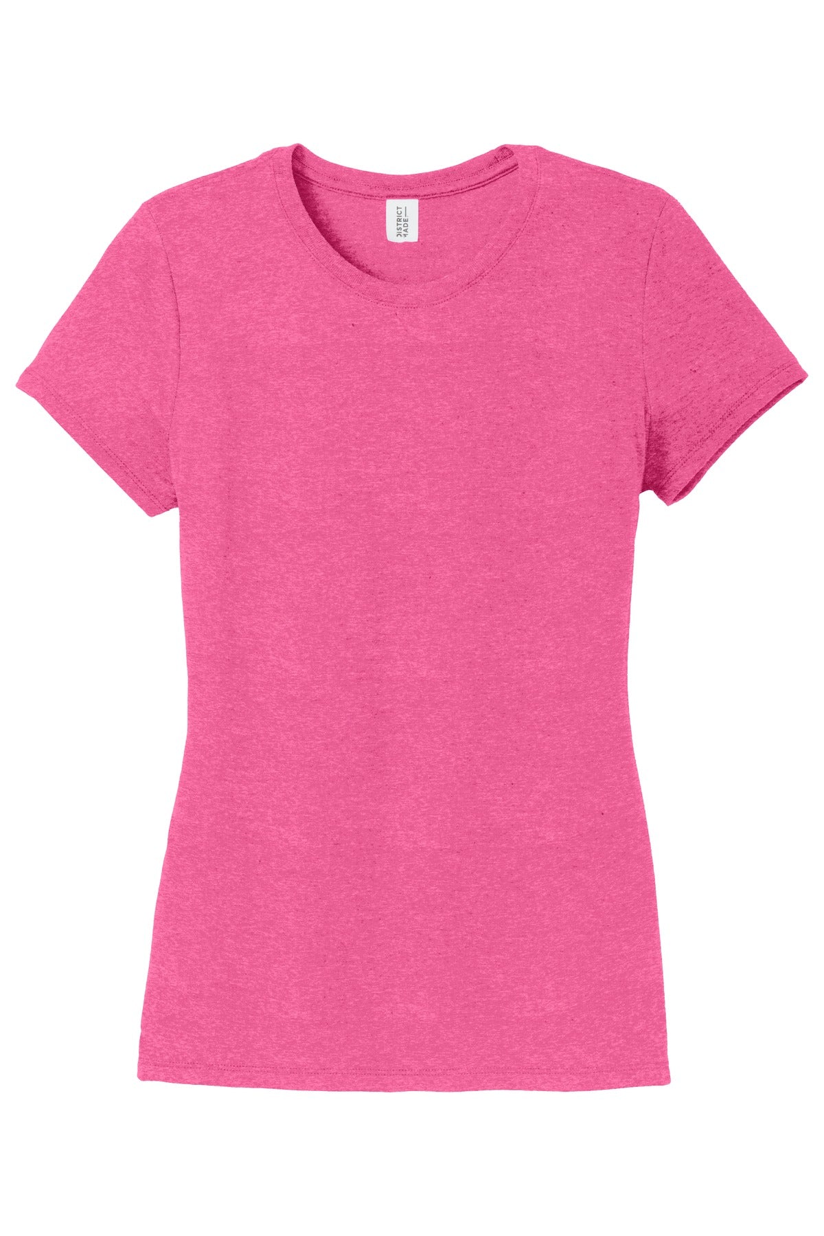 District Women's Perfect Tri Tee DM130L Fuchsia Frost