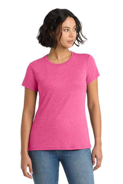 District Women's Perfect Tri Tee DM130L Fuchsia Frost