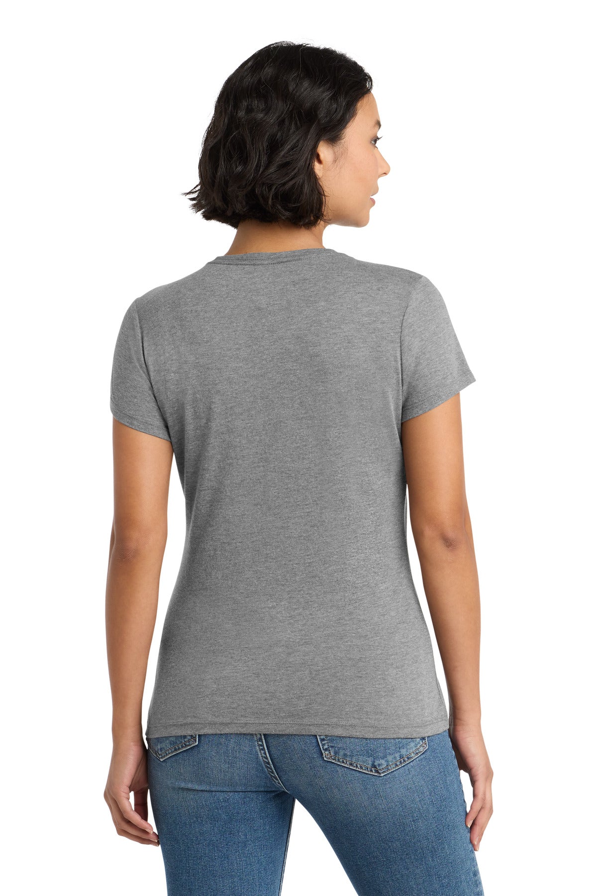 District Women's Perfect Tri Tee DM130L Grey Frost