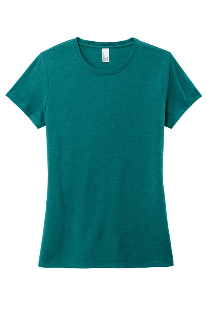 District Women's Perfect Tri Tee DM130L Heathered Teal