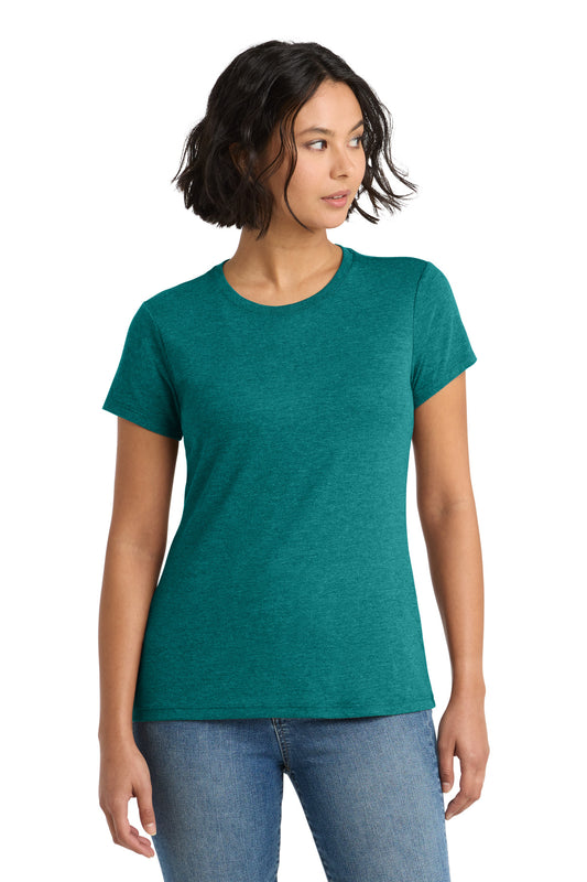 District Women's Perfect Tri Tee DM130L Heathered Teal