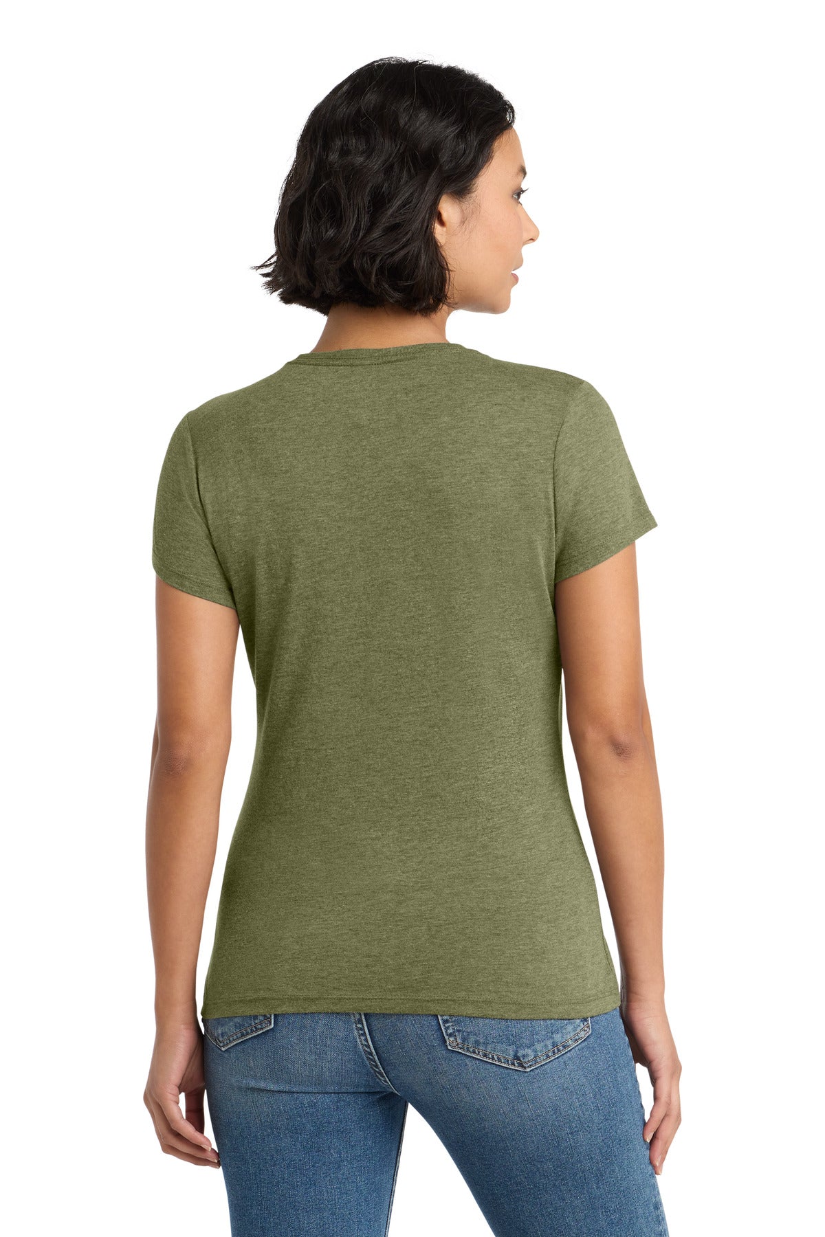 District Women's Perfect Tri Tee DM130L Military Green Frost