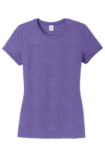 District Women's Perfect Tri Tee DM130L Purple Frost