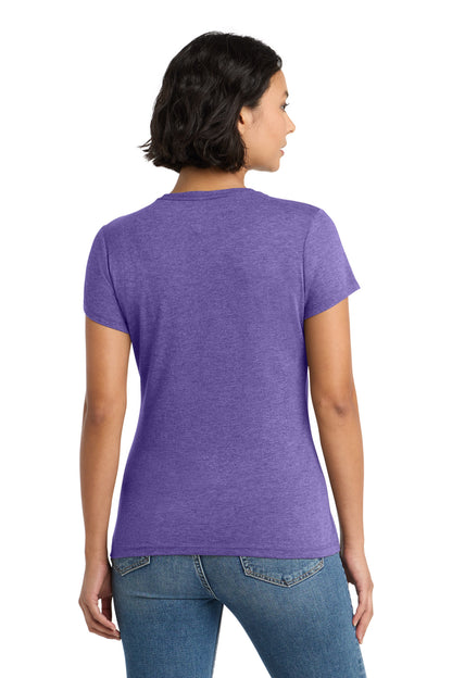 District Women's Perfect Tri Tee DM130L Purple Frost