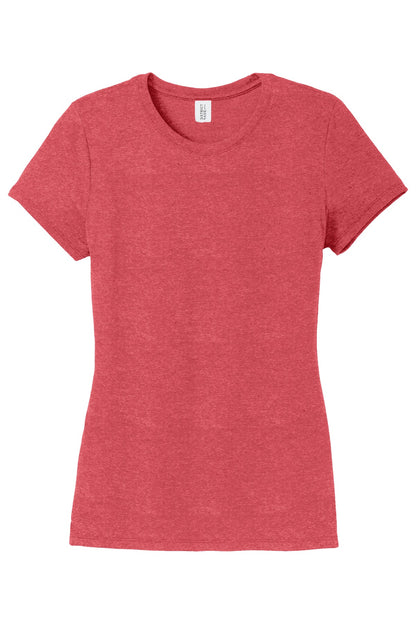 District Women's Perfect Tri Tee DM130L Red Frost