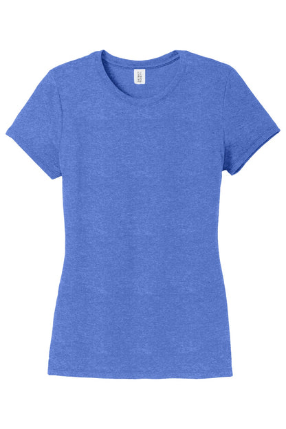 District Women's Perfect Tri Tee DM130L Royal Frost