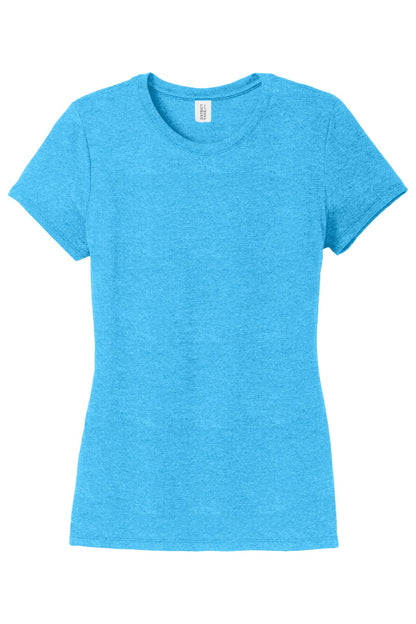 District Women's Perfect Tri Tee DM130L Turquoise Frost