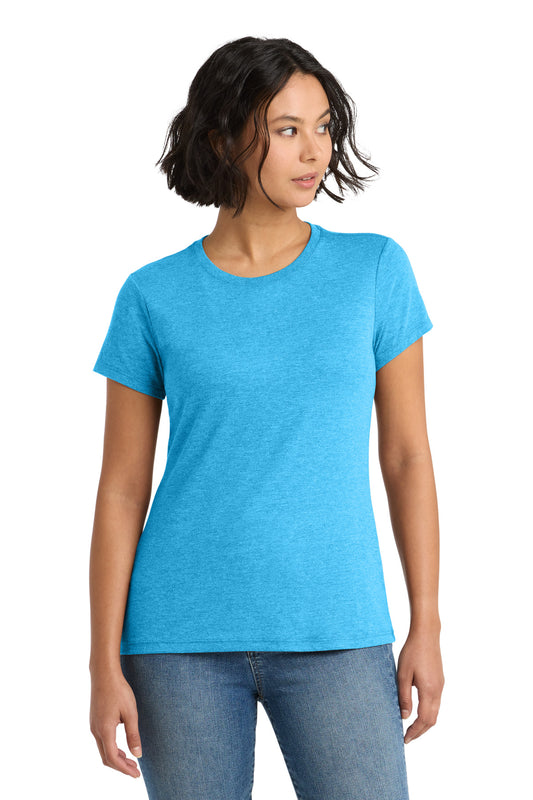 District Women's Perfect Tri Tee DM130L Turquoise Frost
