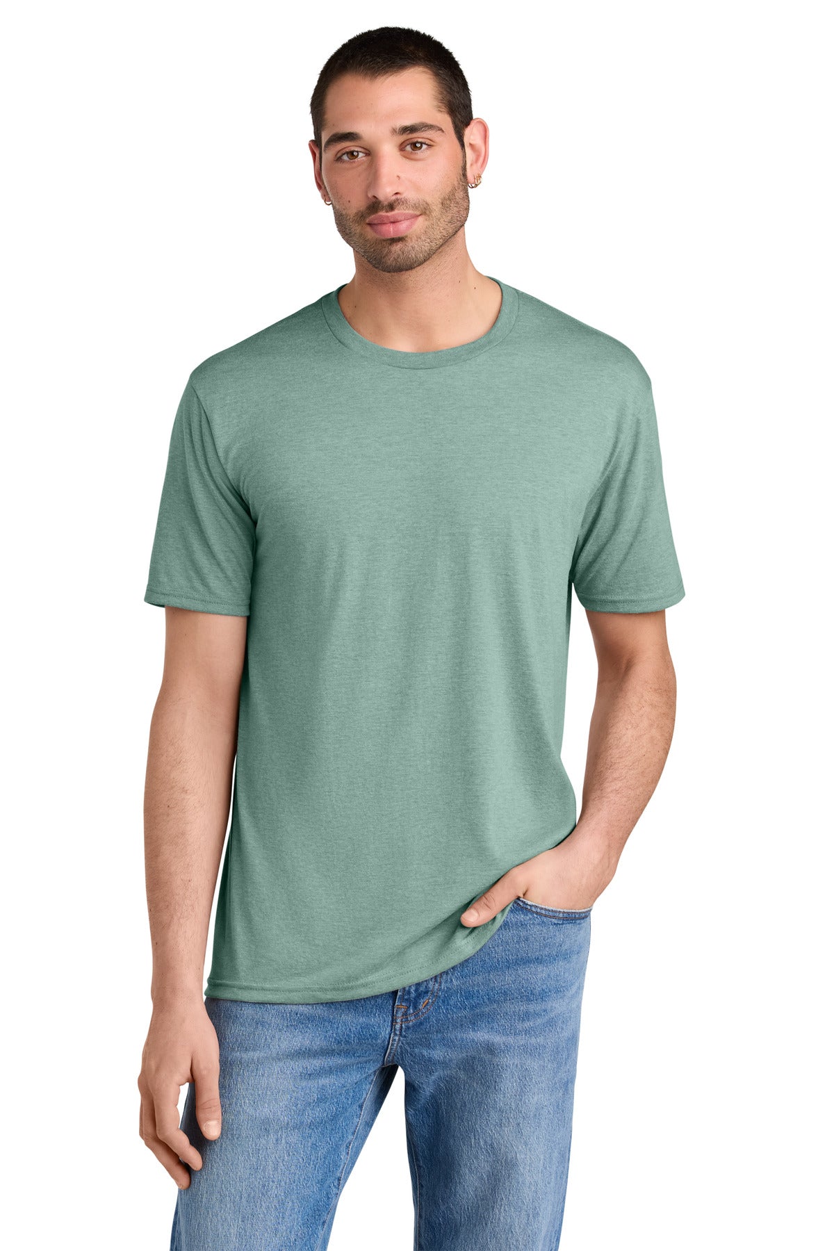District Perfect TriTee DM130 Heathered Dusty Sage