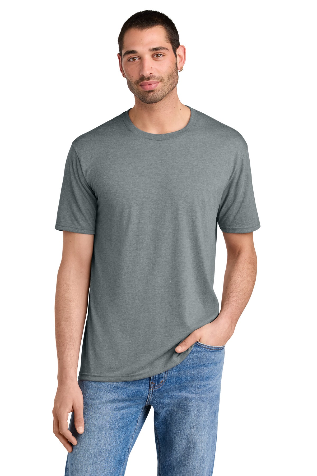 District Perfect TriTee DM130 Heathered Grey