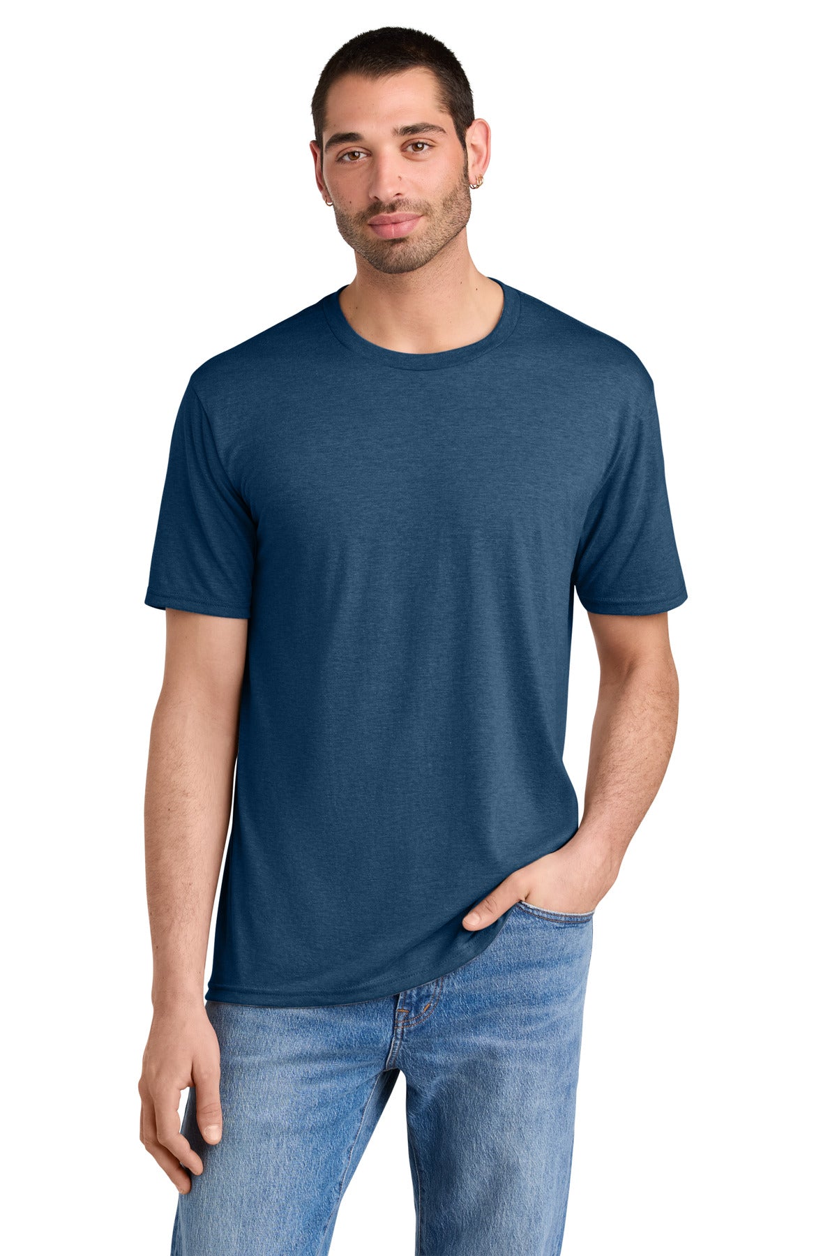 District Perfect TriTee DM130 Heathered Neptune Blue