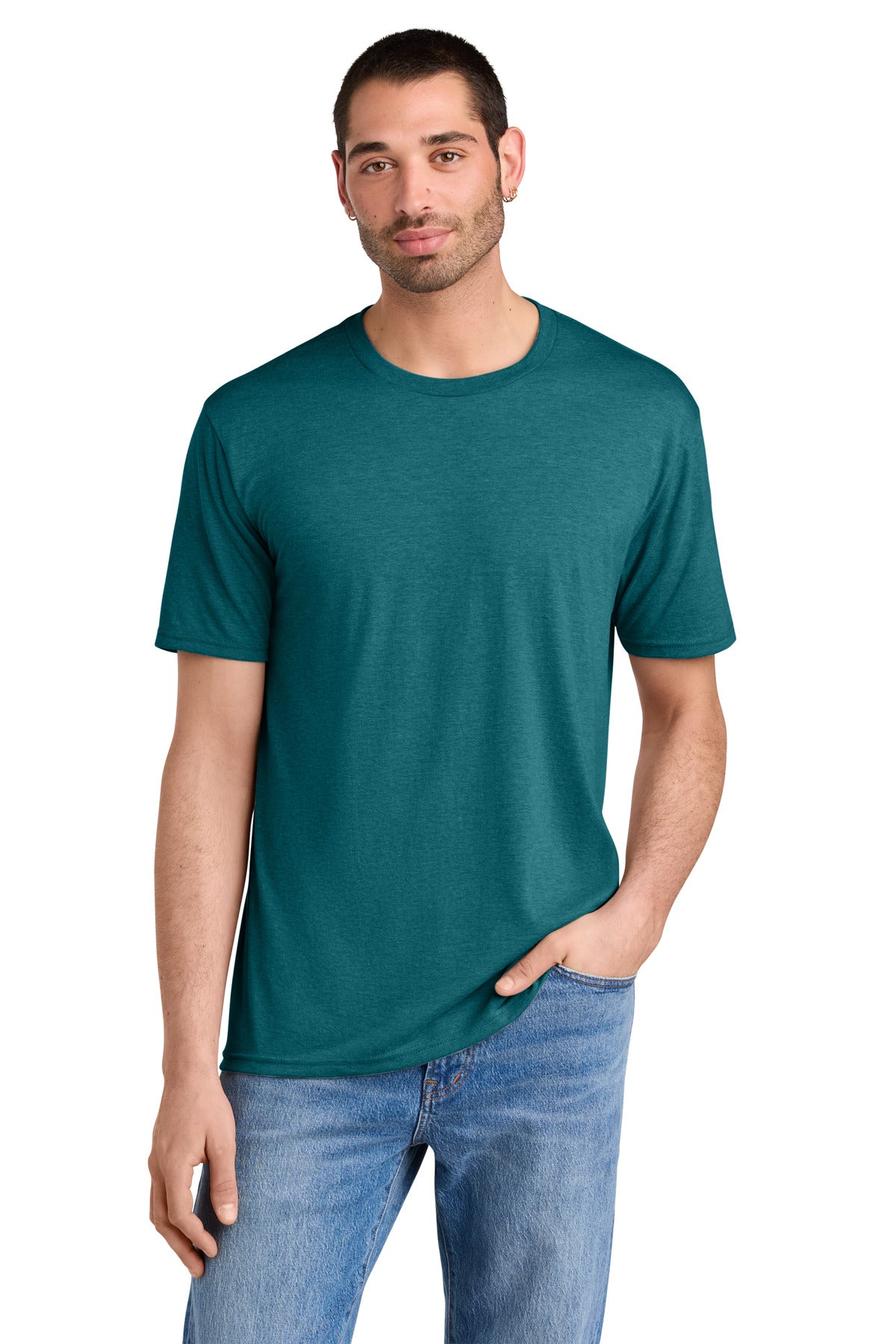 District Perfect TriTee DM130 Heathered Teal