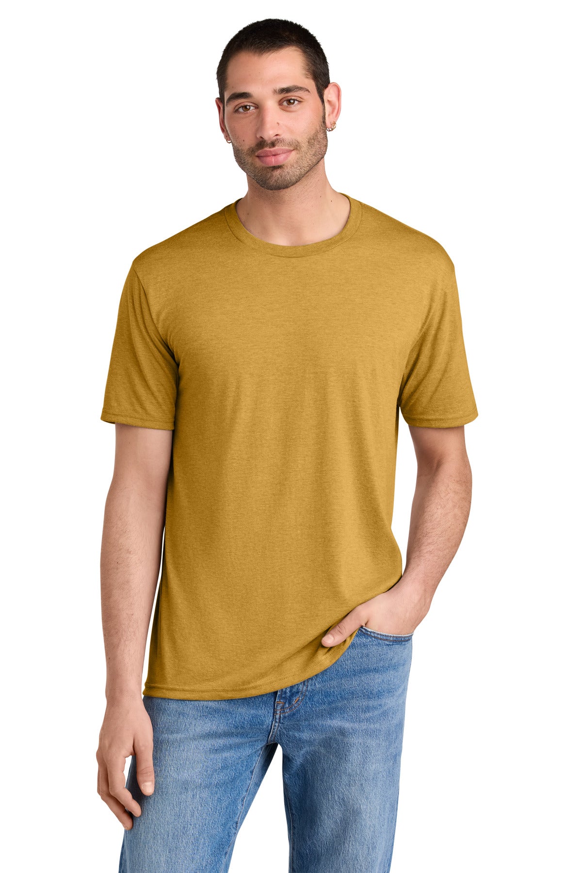 District Perfect TriTee DM130 Ochre Yellow Heather