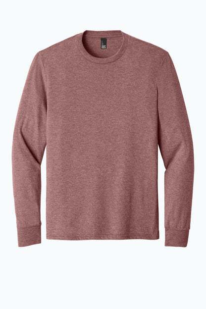 District Perfect Tri Long Sleeve Tee  DM132 Blush Frost