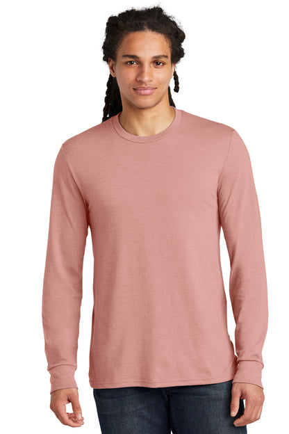 District Perfect Tri Long Sleeve Tee  DM132 Blush Frost