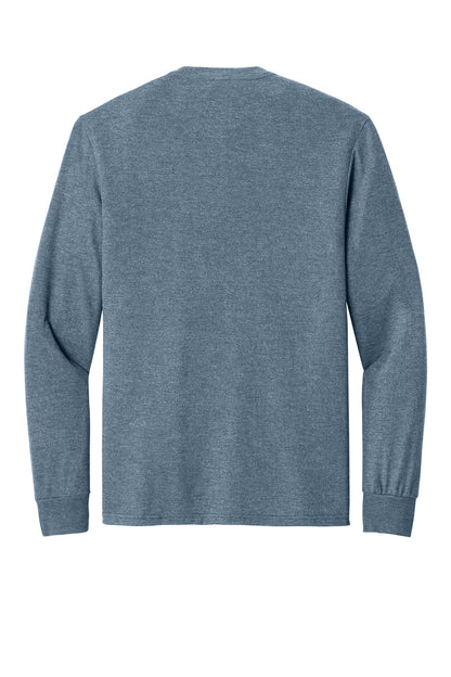 District Perfect Tri Long Sleeve Tee  DM132 Flint Blue Heather