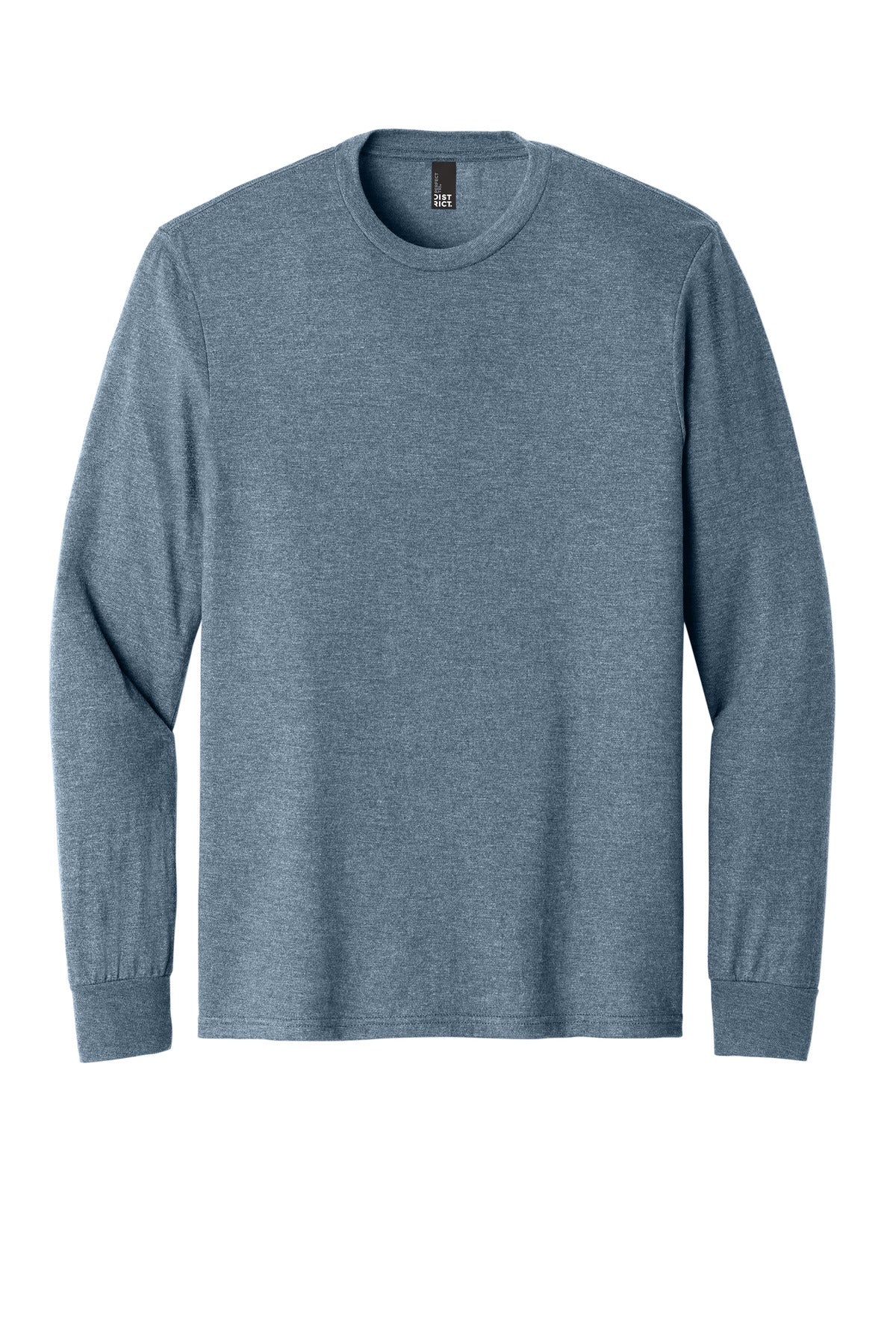 District Perfect Tri Long Sleeve Tee  DM132 Flint Blue Heather