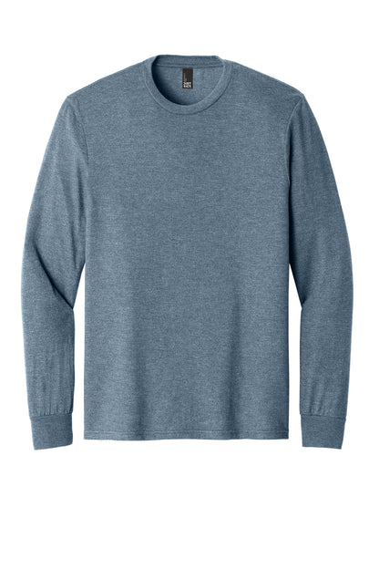 District Perfect Tri Long Sleeve Tee  DM132 Flint Blue Heather