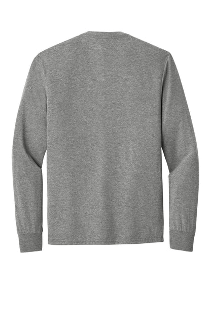 District Perfect Tri Long Sleeve Tee  DM132 Grey Frost