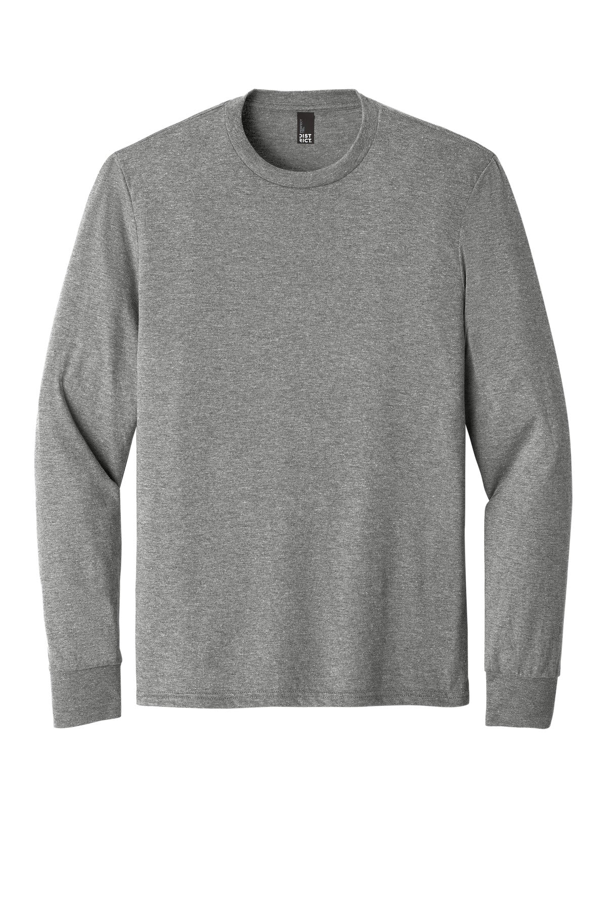 District Perfect Tri Long Sleeve Tee  DM132 Grey Frost