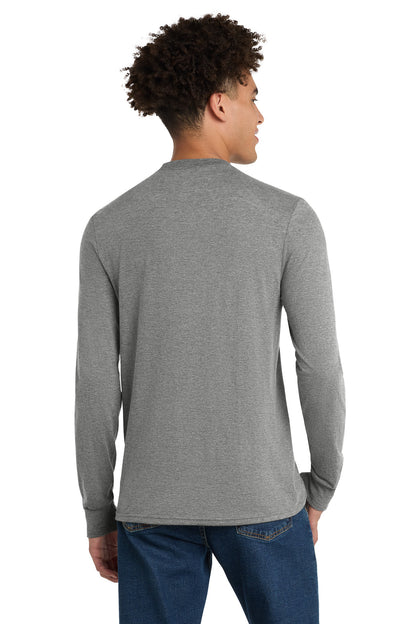 District Perfect Tri Long Sleeve Tee  DM132 Grey Frost