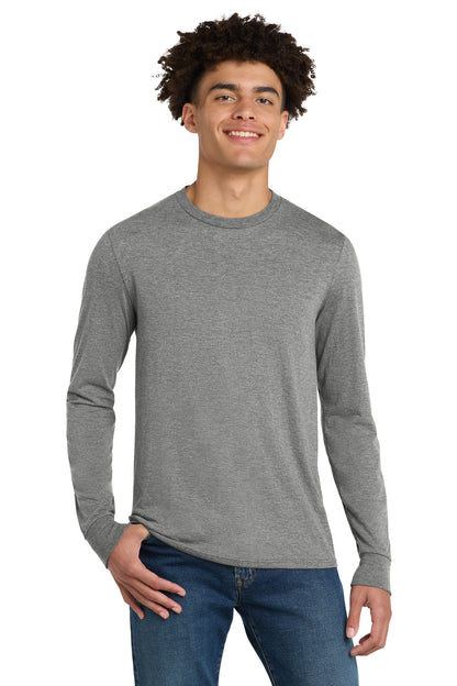 District Perfect Tri Long Sleeve Tee  DM132 Grey Frost