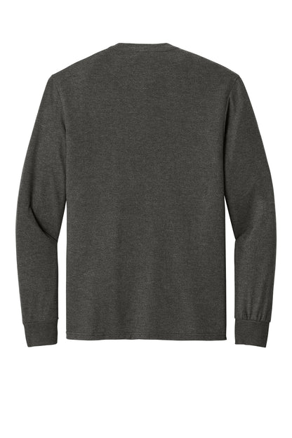 District Perfect Tri Long Sleeve Tee  DM132 Heathered Charcoal